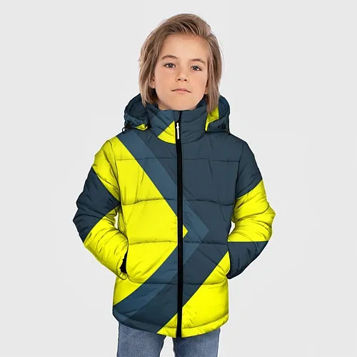 Детские куртки с капюшоном с геометрией