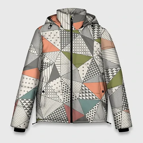 Мужские зимние куртки с геометрией