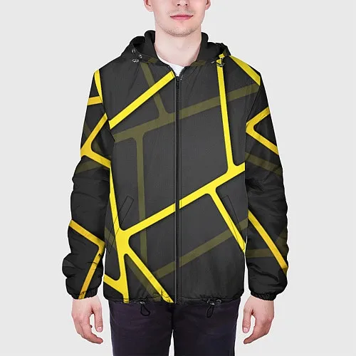 Мужские куртки с капюшоном с геометрией