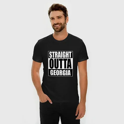 Грузинские мужские приталенные футболки