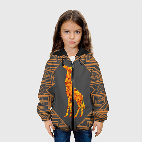 Детские куртки с капюшоном с жирафами