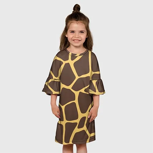 Платья укороченные с жирафами