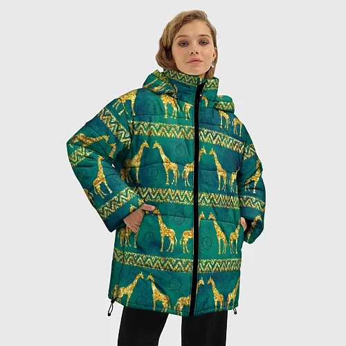 Женские Куртки зимние с жирафами