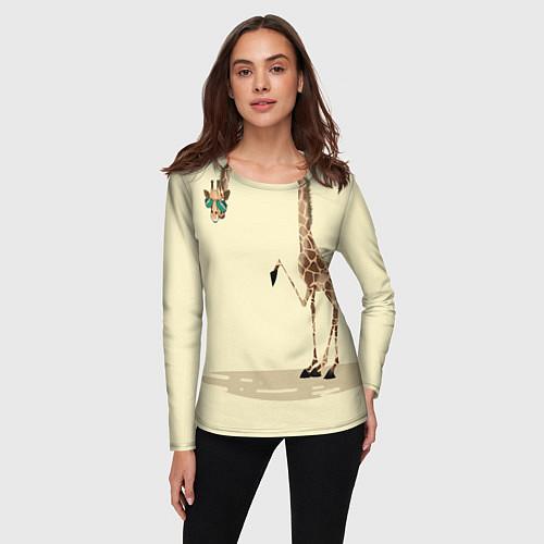 Женские футболки с рукавом с жирафами
