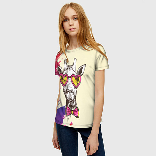 Женские 3D-футболки с жирафами