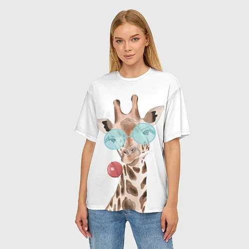 Женские 3D-футболки с жирафами