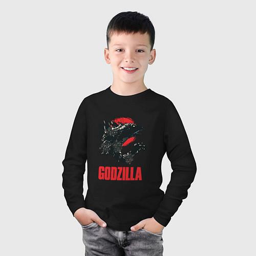 Детские футболки с рукавом Годзилла