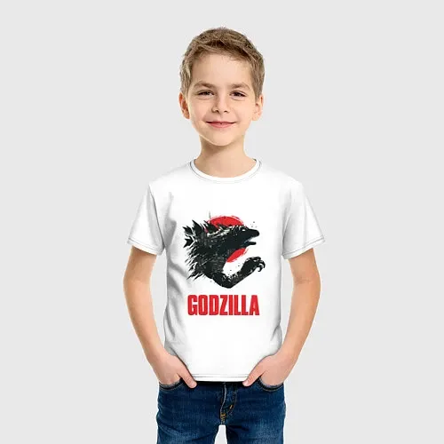 Хлопковые футболки Годзилла