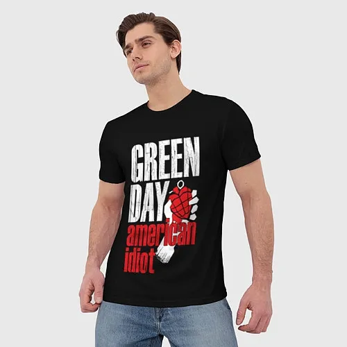 Мужские 3D-футболки Green Day