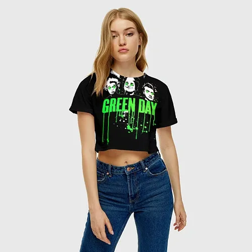 Женские укороченные футболки Green Day