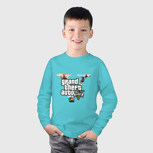 Детские футболки с рукавом GTA 5