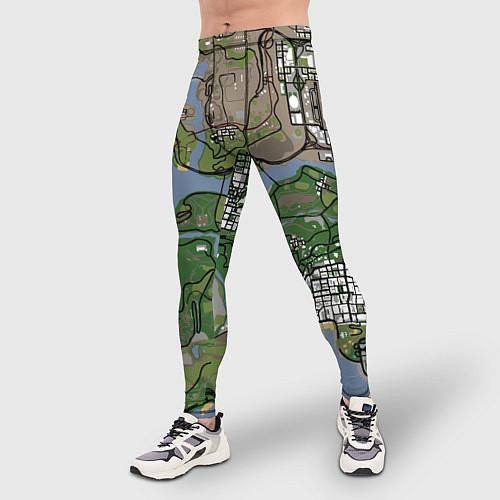 Мужские тайтсы-леггинсы GTA San Andreas