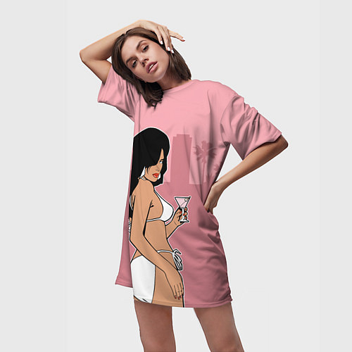 Женские длинные футболки GTA Vice City