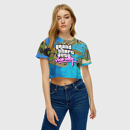 Женские укороченные футболки GTA Vice City