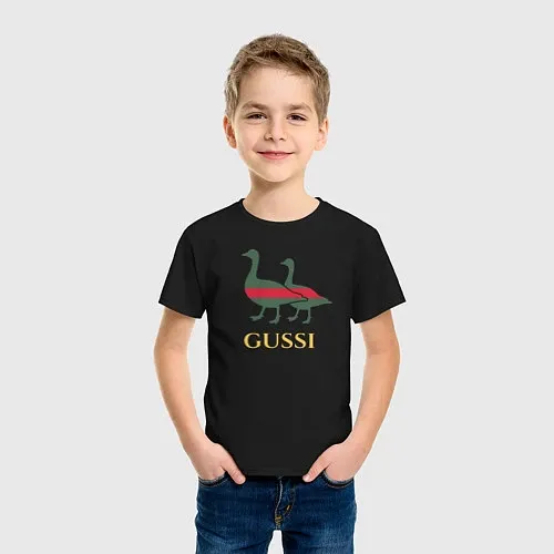 Детские хлопковые футболки Gucci Gussi