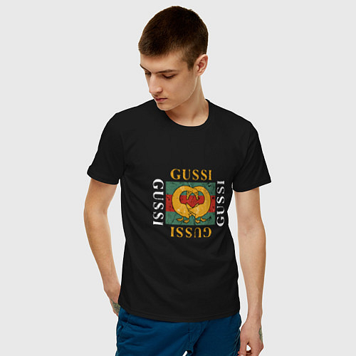 Мужские хлопковые футболки Gucci Gussi