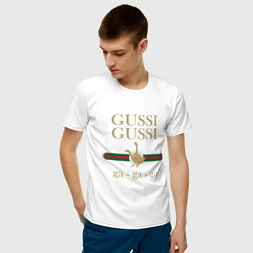 Мужские хлопковые футболки Gucci Gussi