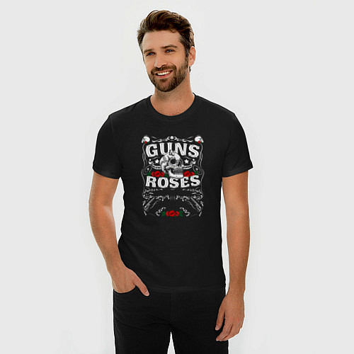 Мужские приталенные футболки Guns-N-Roses