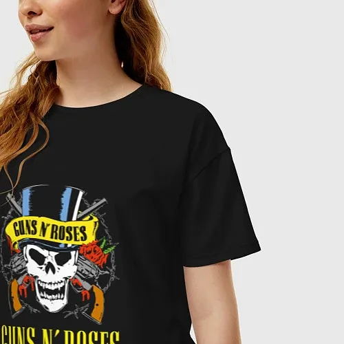 Женские футболки оверсайз Guns-N-Roses
