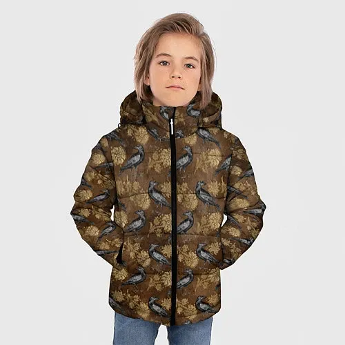 Детские зимние куртки с ястребами