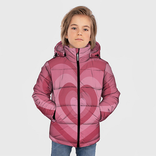 Детские зимние куртки с сердцами