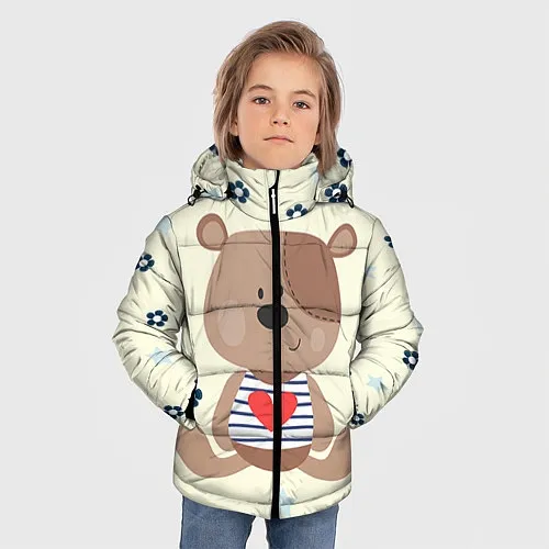 Детские зимние куртки с сердцами