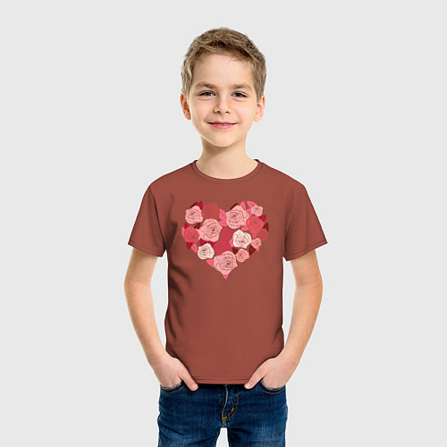 Детские хлопковые футболки с сердцами
