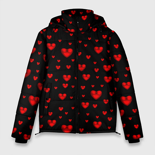 Мужские куртки с капюшоном с сердцами