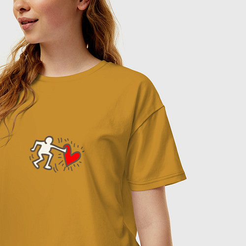 Женские футболки оверсайз с сердцами