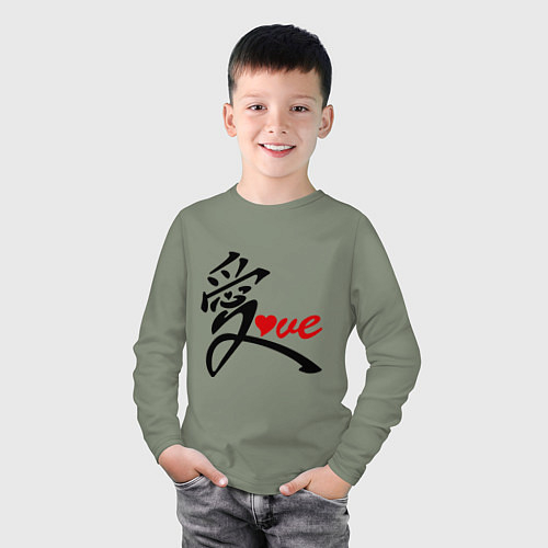 Детские футболки с рукавом с иероглифами
