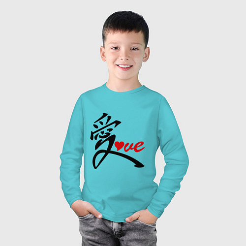 Детские футболки с рукавом с иероглифами