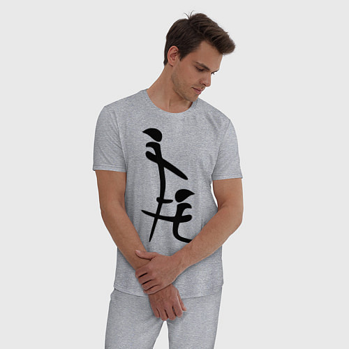 Мужские пижамы с иероглифами