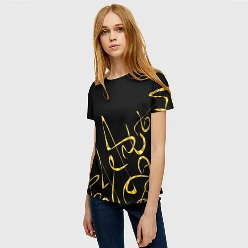 Женские 3D-футболки с иероглифами