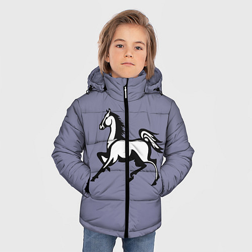 Детские куртки с капюшоном с лошадьми
