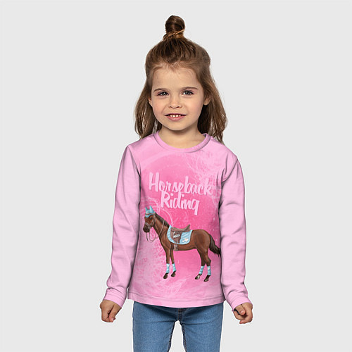 Детские футболки с рукавом с лошадьми