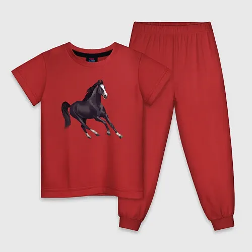 Детские пижамы с лошадьми