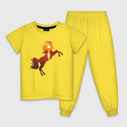 Детские пижамы с лошадьми