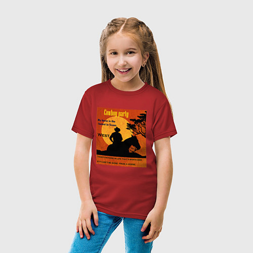 Детские хлопковые футболки с лошадьми