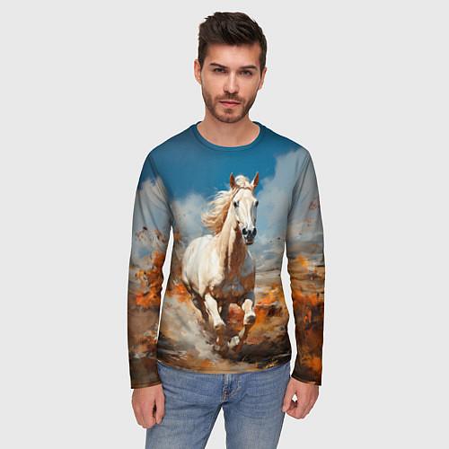Мужские футболки с рукавом с лошадьми
