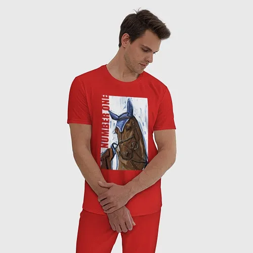 Мужские пижамы с лошадьми