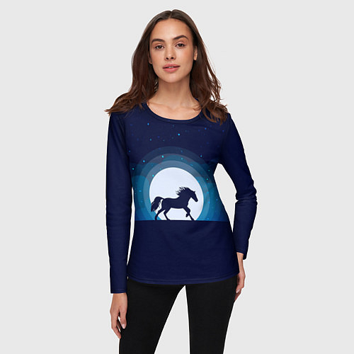 Женские футболки с рукавом с лошадьми