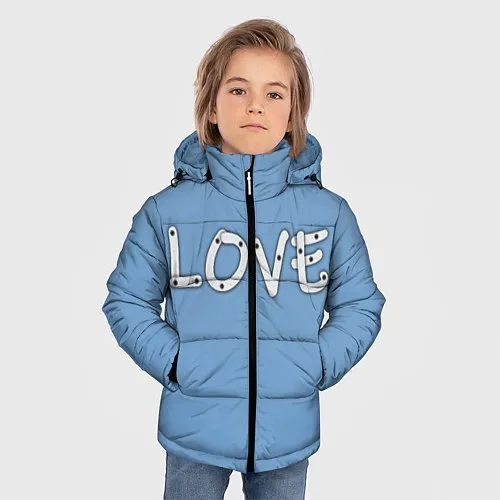 Детские куртки с капюшоном «Я люблю»