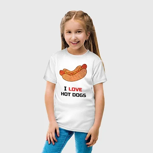 Детские хлопковые футболки «Я люблю»