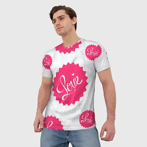 Мужские 3D-футболки «Я люблю»