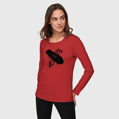 Женские футболки с рукавом «Я люблю»