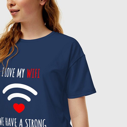 Женские футболки оверсайз «Я люблю»