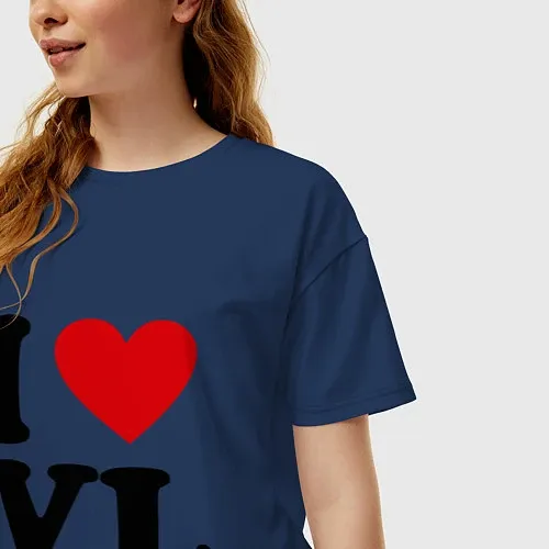 Женские футболки оверсайз «Я люблю»