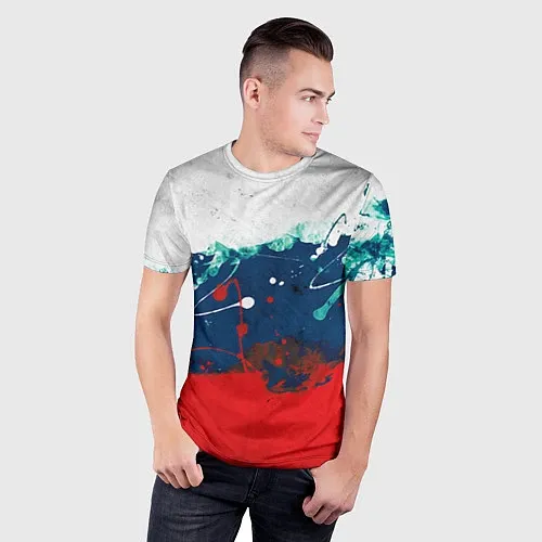 Мужские народные 3d-футболки «Я Русский»