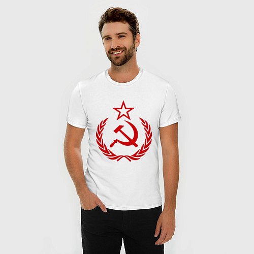 Народные мужские приталенные футболки «Я Русский»
