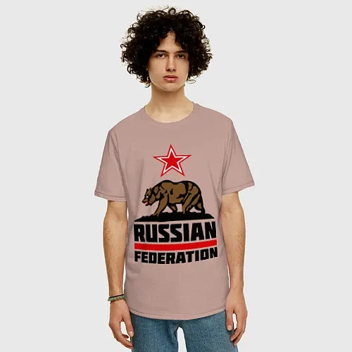 Народные мужские футболки оверсайз «Я Русский»